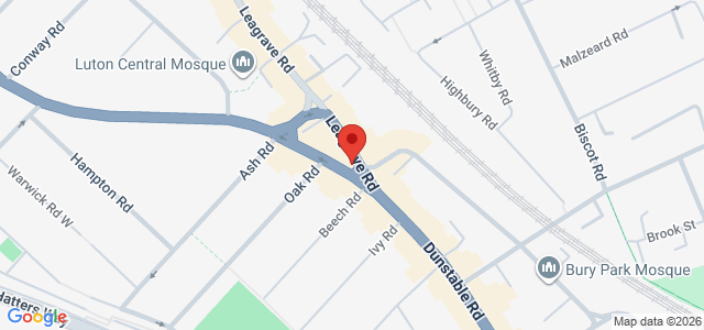 Map showing Coffee Pot in Luton